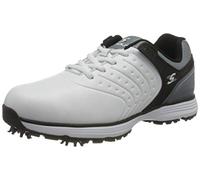 Stuburt Golf Hommes Evolve II Tour cloutŽ en Cuir - Blanc/Gris - UK 9.5