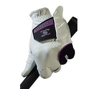 Stuburt Stglv09 Urban Gants de Golf pour Femme en Cuir synthétique Cabretta et Noir, Femme, STGLV09, Blanc/Noir, Womens Left Hand Large
