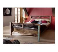 Stucture lit 160x200cm - Bois massif recyclé multicolore laqué - Inspiration Ethnique - NATURE OF SPIRIT #46