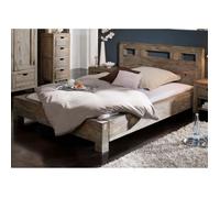 Stucture lit 200x200cm - Bois massif de palissandre huilé - NATURE GREY #204