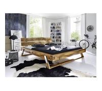 Stucture lit double 180x200cm - Bois massif de chêne sauvage huilé - SALZBURG #102