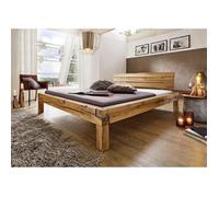 Stucture lit double 200x200cm - Bois de chêne sauvage huilé (Bois naturel) - KRAKAU 204