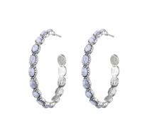 Stud Perle Hoop for Women Rond Boho Vintage Boucles d'oreilles, adjustable, A