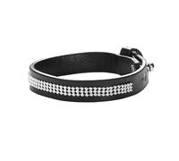 Studded Black Leather Bracelet -