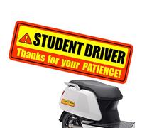 Student Driver Magnet for Car - Reflective Reusable Safety Magnet, Warning Rookie Driver Bumper Sign with High Visibility Yellow, Removable Magnetic Warning, Ideal for Car Window Please Be Patient