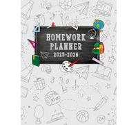 Student Homework Planner 2025-2026: Undated Assignment Book with Goal Setting & Vision Board