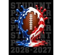 Student Planner 2026-2027: Dated Academic Agenda for Middle and High School Students with Weekly Planning Pages, Monthly Spreads, Homework Organizer, ... and USA Flag American Football Cover Design