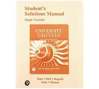 Student Solutions Manual Single Variable For University Calculus