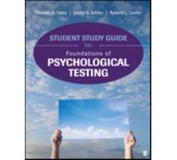 Student Study Guide For Foundations Of Psychological Testing