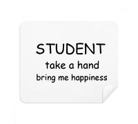 Student Take A Hand Bring Me Happiness Lot de 2 Chiffons de Nettoyage pour écran de téléphone en Daim