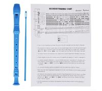 Student's Choice Flûte à bec colorée avec tige de nettoyage Doigté allemand Bleu