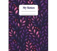 Student's Notebook - Vibrant Colours, Bubbly images 72 pages 8.5 x 11 in A4 Size ||: Code : A1 Purple Red Vine