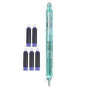 Students Retractable Fountain Pen - Transparent 0.38mm Tip Writing Tool, Includes 5 Refillable Ink Cartridges | School, Study, Homework, Office, Journaling, caligraphy, Art Projects, Note-Taking