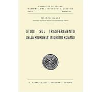 Studi sul trasferimento della proprietà in diritto romano