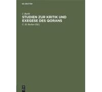 Studien Zur Kritik Und Exegese Des Qorans