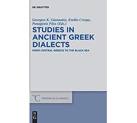 Studies In Ancient Gr ialects