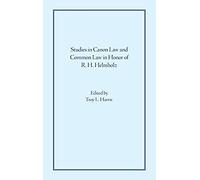 Studies In Canon Law And Common Law In Honor Of R. H. Helmholz