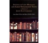 Studies in Late Medieval And Early Renaissance Texts in Honour of John Scattergood
