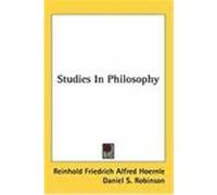 Studies in Philosophy Hoernle, Reinhold Friedrich Alfred (Auteur)