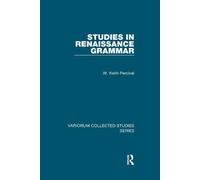 Studies In Renaissance Grammar (Variorum Collected Studies)