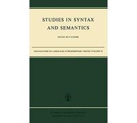 Studies In Syntax And Semantics