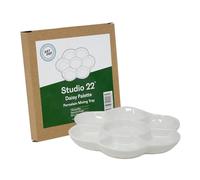 Studio 22 Palette de mélange de peinture en porcelaine en forme de marguerite 15 cm