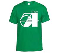 Studio 54 New York Disco T-shirt Game Cadeau, T-shirt vert irlandais imprimé blanc, 3XL