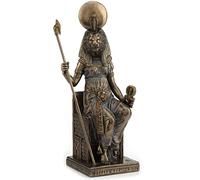 Studio Collection Statue de SEKHMET déesse lionne Egytienne Neuve résine Couleur Laiton Figure Egypte Antique