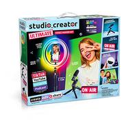 Studio Creator INF 009 Ultimate Video Maker Kit écran Vert XL Anneau LED Couleur Microphone + Selfie Light Box on Air + Plus Noir
