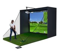 Studio De Golf à Domicile Tout Ce Concerne Le Sport - Avec ÉCran D'impact 4k Et Cage De Protection Intérieur - 335cm×254cm×152,4 cm