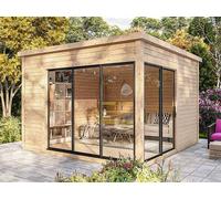 Studio de jardin en bois 14,74 m² - Epaisseur 45 mm - SYLVANA
