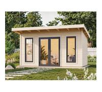 Studio de jardin en bois Aurelia - PALMAKO - Ep.44 mm - 446x300 cm - 13,4 m² - Double vitrage trempé