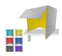 Studio d'enregistrement Vocal Portable - Bonnette Anti-Vent pour Microphone 80x80x80cm en Mousse Haute densité - Idéal pour l'enregistrement à Domicile et sur Bureau - Solution Professionnel
