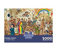 Studio des Peintres Renaissance Florence Puzzle en Bois Imperméable DIY Puzzles De 1000 Pièces pour Adultes Défi Et Casse-tête Jeux De Stimulants