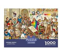 Studio des Peintres Renaissance Florence Puzzle en Bois Imperméable Puzzles De 1000 Pièces pour Adultes Impossible Jeux De Stimulants