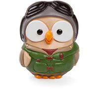 Studio Egan ml18fa/2AM Figurine Aereonautica, modèle Goofi hiboux, céramique, Mutlicolore, 8 x 8 x 10 cm