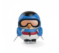 Studio Egan ml18sp/2SC Figurine Ski modèle Goofi hiboux, céramique, Mutlicolore, 8 x 8 x 10 cm