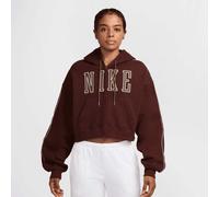 Studio Fleece Medium Weight Oversized Crop Full-Zip rouge XS