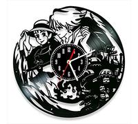 Studio Ghibli Horloge murale silencieuse style rétro en forme de disque vinyle