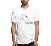 Studio Ghibli Short Tshirt Printed Pullover Casual Round Neck Tees T Shirt Shirt T-Shirts à Manches Courtes(Large)