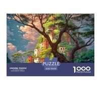 Studio Ghibli-Style Illustration 1000 Pièces Carton Extra-épais Coffret De Puzzles Tree Building Stimulant Et Éducatif Jeu Créatif Puzzles pour Adultes Et Enfants 70x50cm/1000pcs