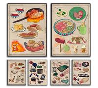 Studio-Ghibli traite japonais classique Anime nourriture Vintage affiche toile peinture mur Art photos maison Restaurant décor 6