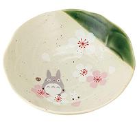 Studio Ghibli via Bluefin My Neighbor Totoro Série de plats japonais traditionnels - Assiette à salade/bol [Sakura/fleur de cerisier] - Produit officiel Studio Ghibli (modèle : CHMD2-A)