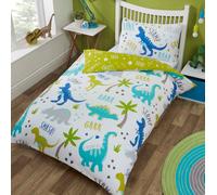Rapport Home - Set housse de couette simple Roarsome Dinosaure polycoton enfants