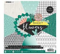 Studio Light Bloc de papier motif fleurs sucrées nr.138 PPSFL138 15 x 15 cm