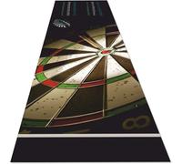 Studio M - Tapis de fléchettes avec Oche 57x270 cm - pour fléchettes en Acier - avec Ligne de Lancer, à partir de 237 cm - avec Tableau de Checkout - antidérapant - Noir