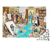 Studio Mayhem du maître de la Renaissance Puzzle en Bois Imperméable DIY Puzzles De 1000 Pièces pour Adultes Défi Et Casse-tête De Décoration pour La Maison