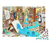 Studio Mayhem du maître de la Renaissance Puzzle en Bois Imperméable Puzzles De 1000 Pièces pour Adultes Cadeaux Défi Et Casse-tête Jeux Éducatifs