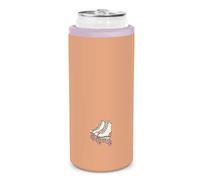 Studio Oh! Refroidisseur de canette isotherme en acier inoxydable - Let the Good Times - Construction à double paroi de 340 ml avec illustration en couleur et couvercle à visser sécurisé