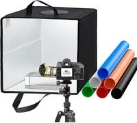 Studio Photo Box Portable 30x30 cm,Boîtes de Lumière Kit avec 120pcs LED Réglable & 6 Fonds pour Photographie de Produits